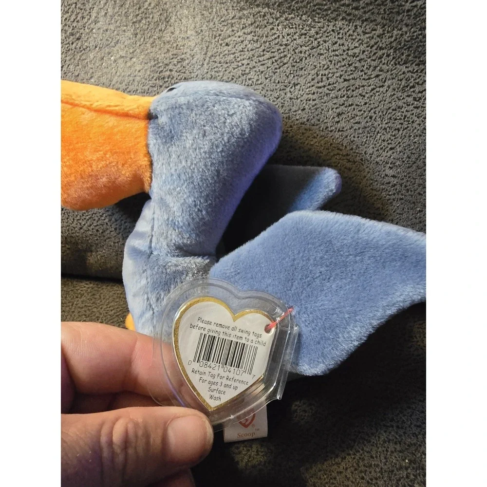 Vintage 1996 TY Beanie Baby Scoop Pelican Plush Stuffed Animal Bird Toy 7in.‎